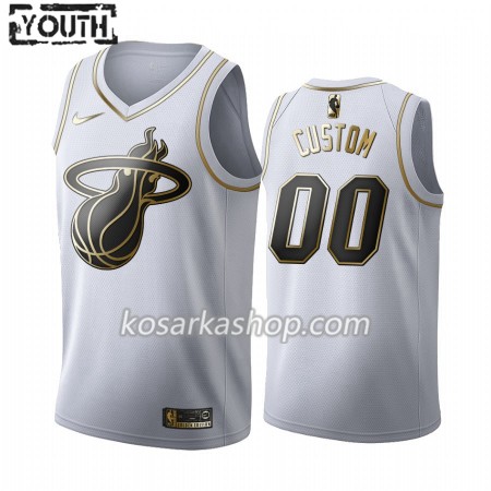 Dres Miami Heat Prilagođeni Nike 2019-20 Bijela Golden Edition Swingman - Dječji